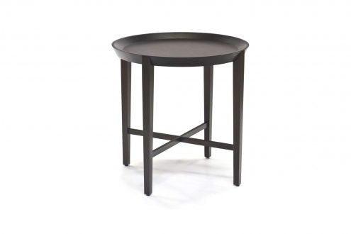 BW3304 Round Side Table 24″dia x 24″h. Shown in Walnut with a dark chocolate finish. Custom sizes available upon request.