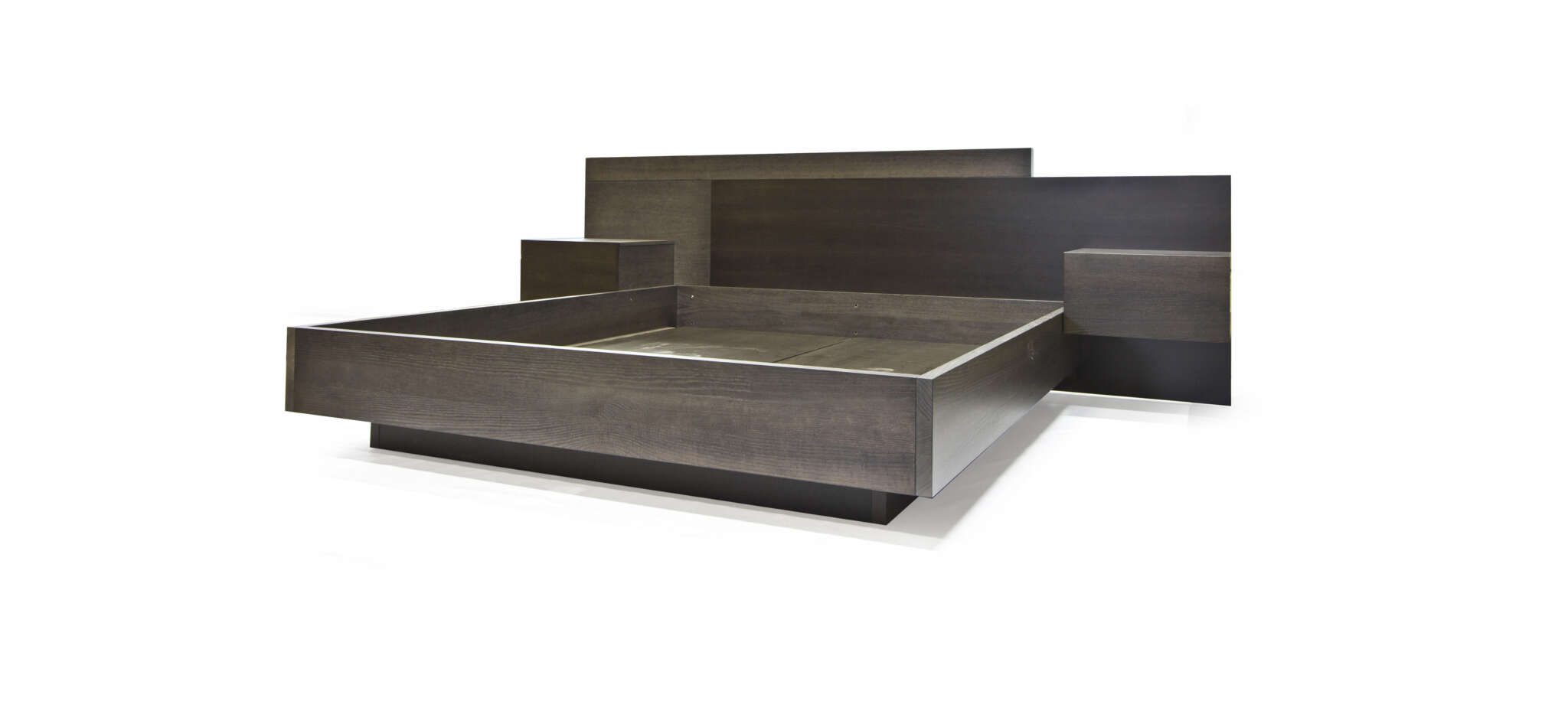 BW6058 Modern Bed with Built In Nightstands Black Wolf Design