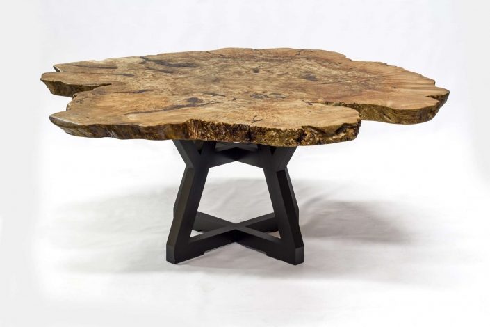 Custom Design | Maple Slab Table | Black Wolf Design