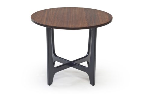 BW3285 Country Side Table 30"diameter x 24"h. Shown with Brazilian Rosewood Top and custom painted base. Contact BW for custom sizes