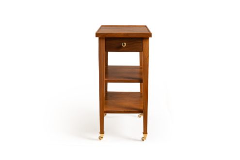 BW3397 Small Spaces End Table with drawer and casters 15"w x 22"d x 30"h. Shown in Bleached Walnut. Contact BW for custom sizes