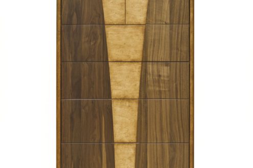 BW6568 Veneered Armoire 32"w x 18"d x 72"h. Shown in Maple and Walnut with a custom finish. Contact BW for custom sizes