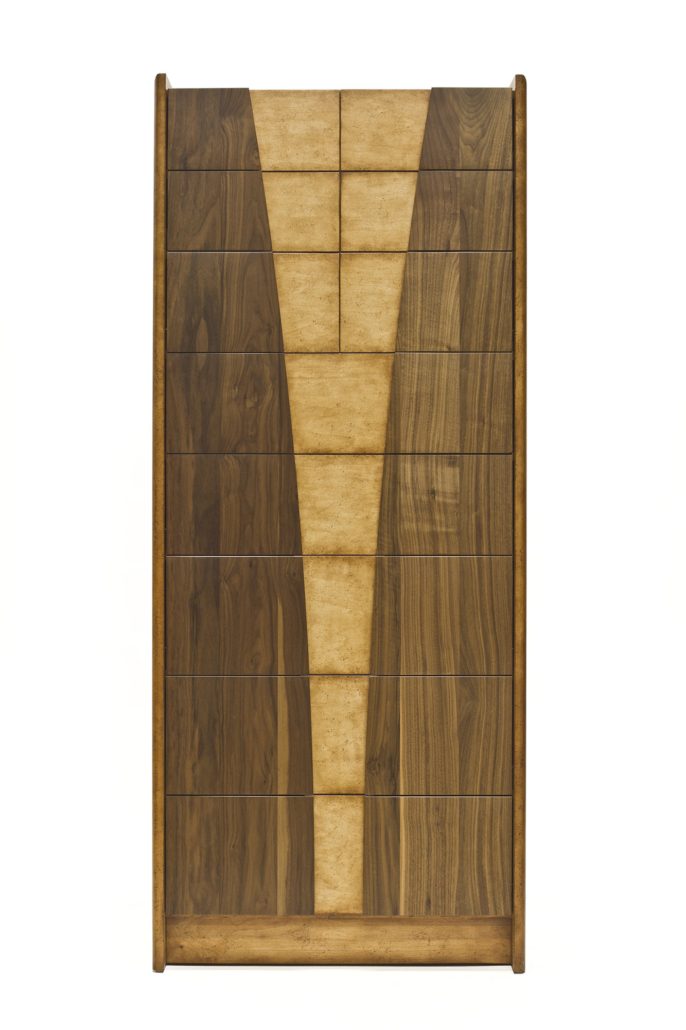 BW6568 Veneered Armoire 32"w x 18"d x 72"h. Shown in Maple and Walnut with a custom finish. Contact BW for custom sizes