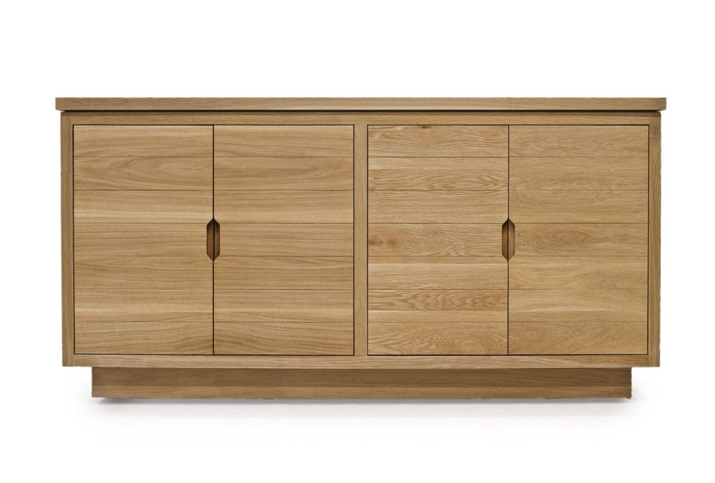 BW341 Contemporary Buffet 72"w x 30"d x 36"h. Shown in White Oak with custom stain. Contact BW for custom sizes
