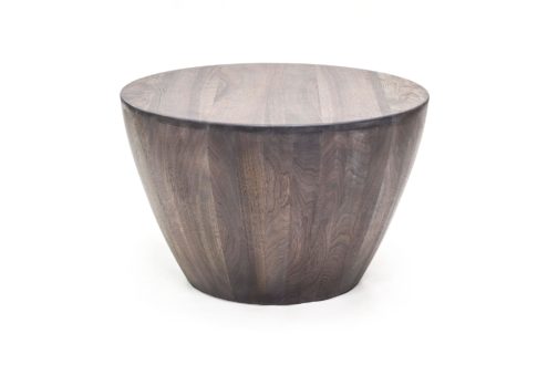 BW3278-D Transitional Drum Table 30"dia x 19"h. Shown in Walnut with a custom finish. Contact BW for custom sizes