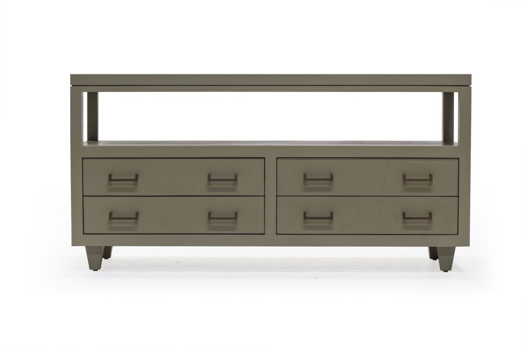 BW3390 Transitional Buffet with Drawers 66"w x 19"d x 30"h. Shown in Walnut with a custom finish. Contact BW for custom sizes
