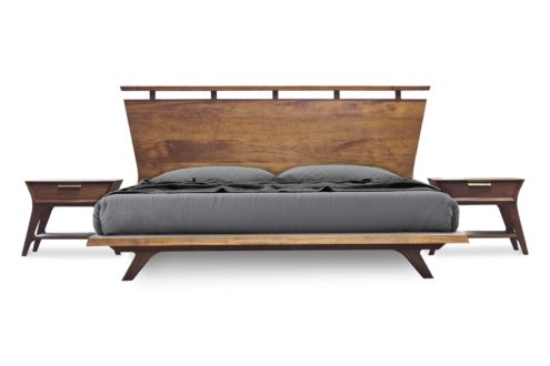 BW6120 Modern Bed Frame 85"w x 25"d x 45h. Shown in Mahogany with an Oiled and Waxed finish. Contact BW for custom sizes
