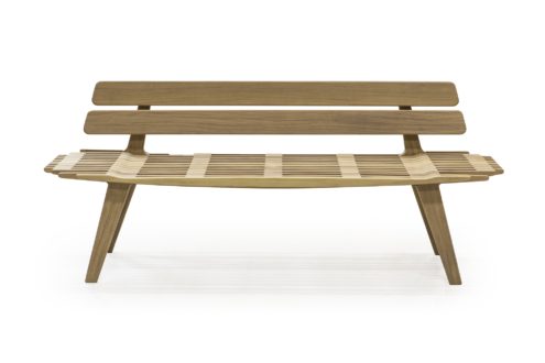 BW7077 Craftsman Teak Bench 72"w x 19.75"d x 30"h x 17.5"sh. Outdoor finish shown. Contact BW for custom sizes.