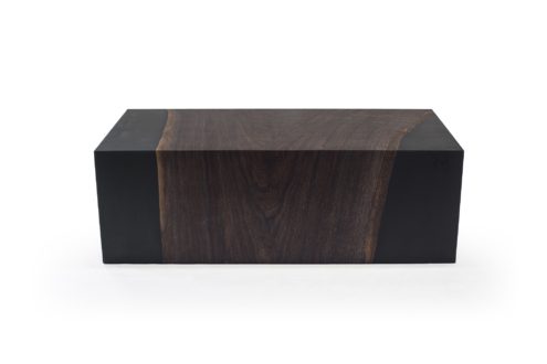 C365-CT Claro Walnut Coffee/Cocktail Table 60"w x 30"d x 20"h. Shown in Claro Walnut and Black Epoxy. Custom available