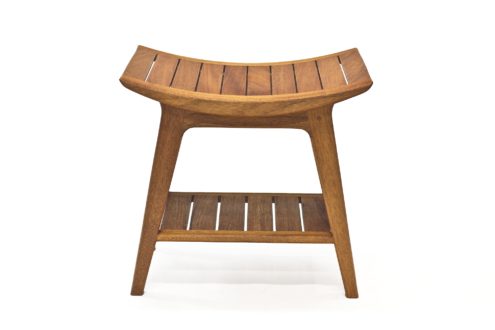 C391 Craftsman Stool 20.75"w x 16"d x 19.75"h. Shown in Mahogany with an Oiled and Waxed finish. Custom sizes available