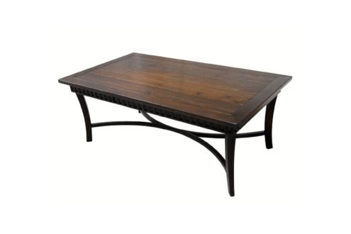 BW3168 Classic Curved Stretcher Coffee/Cocktail Table with dental molding 40w x 24d x 18″h. Shown in Alder with a custom finish.