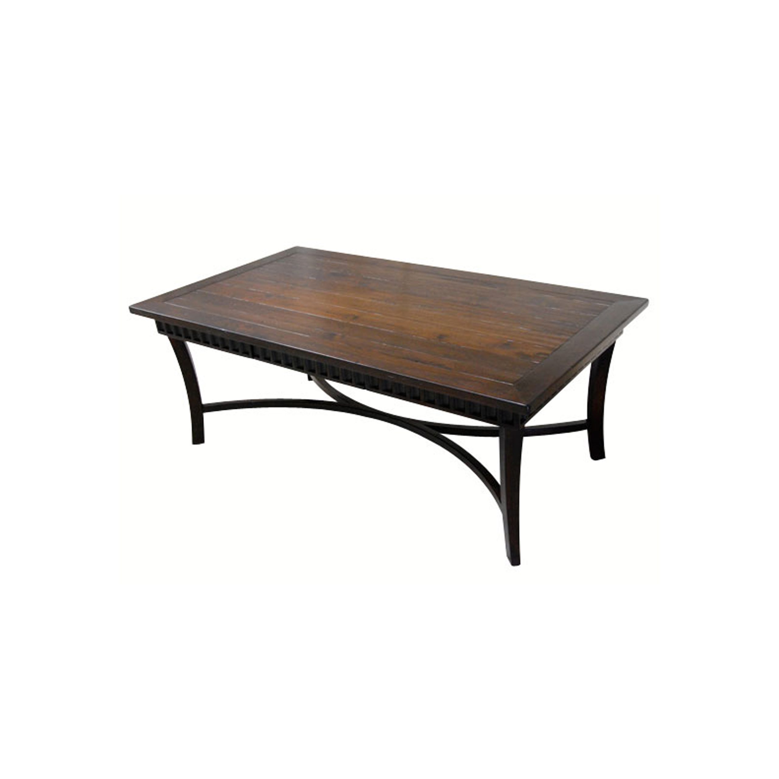 BW3168 Classic Curved Stretcher Coffee/Cocktail Table with dental molding 40w x 24d x 18″h. Shown in Alder with a custom finish.